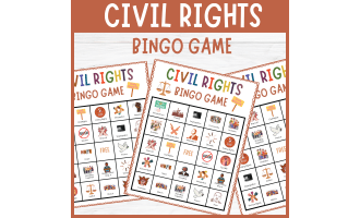 No Prep Civil Rights Vocabulary Bingo Games: Black History Month