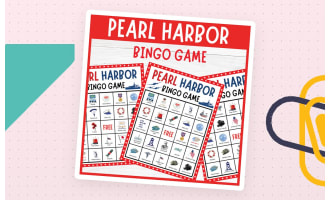 No Prep December Pearl Harbor Remembrance Day Bingo WWII History