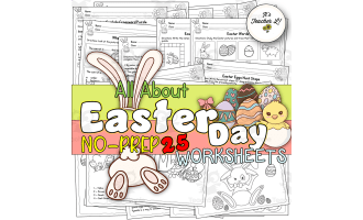 No-Prep ELA Easter Day Worksheets