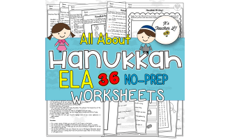 No-Prep ELA: Hanukkah Worksheets