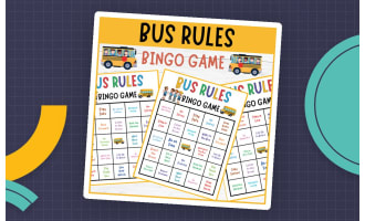No Prep First Day of School Bus Rules & Safety Bingo Back to School