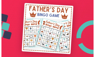 No Prep Fun Happy Father's Day Bingo Game, fathers day activities kids