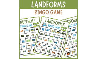 No prep geography landforms bingo game earth science nature activities