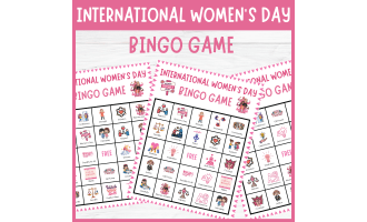 No Prep International Women's Day Bingo Game Women's History Month