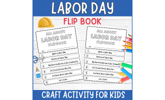No Prep Labor Day Flipbook | Community Helpers Prompt Writing & DIY