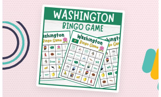 No Prep Washington Bingo Game, US State Symbols Culture Popular Sites