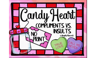 NO PRINT Candy Heart Compliments Distance Learning