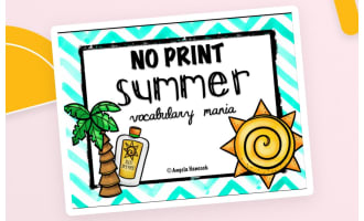 NO PRINT Summer Synonyms Antonyms & Word Associations