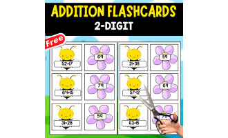 NO REGROUPING ADDITION MEMORY GAME | 2 DIGIT | 20 FLASHCARDS