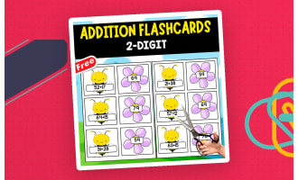 NO REGROUPING ADDITION MEMORY GAME | 2 DIGIT | 20 FLASHCARDS
