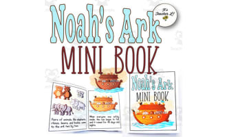 Noah's Ark Bible Story Foldable Mini Book Grade 1 2 3 READING