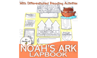 Noah’s Ark Lapbook Grades 4 5 6 Bible Story ELA PROJECT