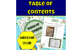 Nonfiction table of contents lesson