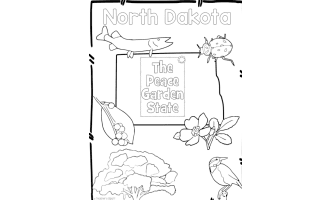 North Dakota State Symbols Clip Art