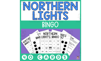 Northern Lights Bingo (40 Cards, 8 Ways to Win)