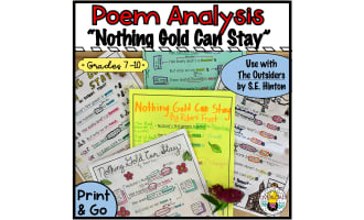 Nothing Gold Can Stay Poem Analysis Activity for The Outsiders