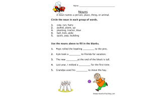 Noun Sorting Worksheet by Teach Simple Noun Sorting Worksheet by Teach Simple