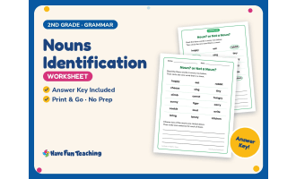 Nouns Identification Worksheet – 2nd Grade Grammar Practice