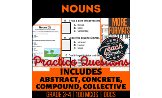 Nouns Practice Questions - Grade 3-4 Grammar (Google Docs)