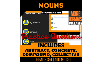 Nouns Practice Questions - Grade 3-4 Grammar (Presentable PDF)