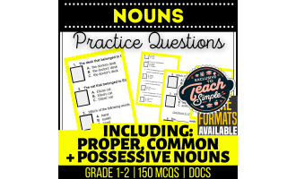 Nouns Practice Questions - Grades 1-2 Grammar (Docs)