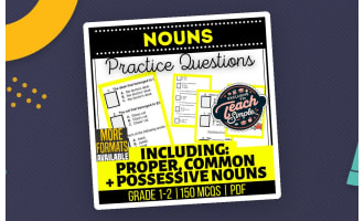 Nouns Practice Questions - Grades 1-2 Grammar (PDF)