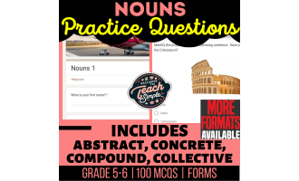 Nouns Practice Questions - Grammar Grade 5-6 (Forms)