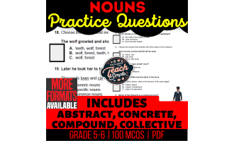 Nouns Practice – Grade 5–6 Grammar Multiple Choice