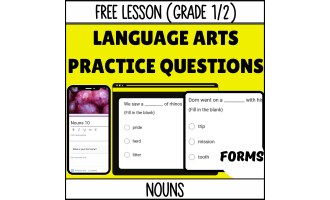 Nouns Sample - Grades 1-2 Grammar (Forms)