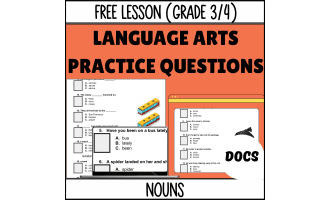 Nouns Sample: Grammar Grade 3-4 (Google Docs)