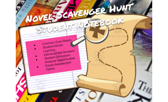 Novel Scavenger Hunt Student Notebook -- High-Interest Study For Any Novel