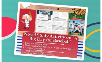 Novel Study Worksheets - A Big Day for Baseball - Magic Tree House