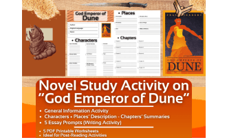 Novel Study Worksheets - God Emperor of Dune - Frank Herbert - Sci Fi