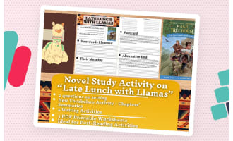 Novel Study Worksheets - Late Lunch with Llamas - Magic Tree House