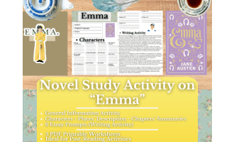 Novel Study Worksheets on "Emma" by Jane Austen