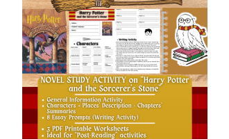 Novel Study Worksheets on "Harry Potter and the Sorcerer's Stone"