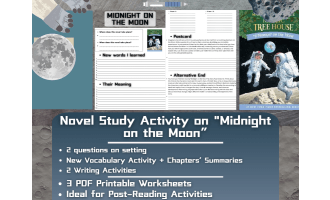 Novel Study Worksheets on "Midnight on the Moon" - Magic Tree House