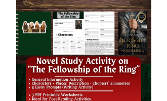 Novel Study Worksheets on "The Fellowship of the Ring" - J.R.R Tolkien