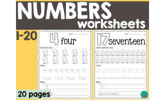 Number 1-20 - Cat In The Hat -Dr Seuss Inspired Activity