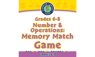 Number & Operations: Memory Match Game for 6th-8th | PC Software