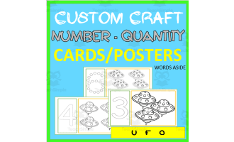 NUMBER AND QUANTITY CUSTOM CARDS | COLOR TRACE DOT | ufo