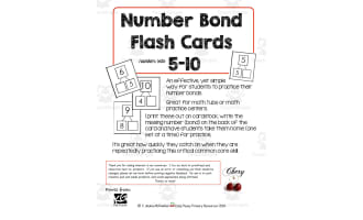 Number Bond Flash Cards | Number Sets 5-10