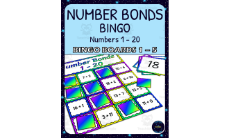 Number Bonds 1-20 Bingo - Boards 1-5