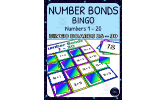 Number Bonds 1-20 Bingo - Boards 26-30
