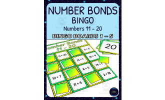 Number Bonds 11-20 Bingo - Boards 1-5