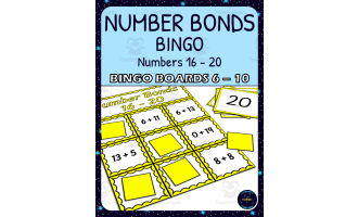 Number Bonds 16-20 Bingo - Boards 6-10