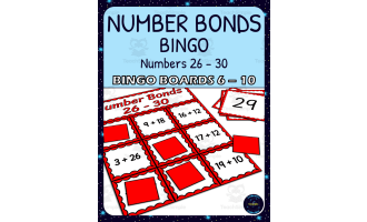 Number Bonds 26-30 Bingo - Boards 6-10