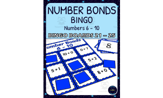 Number Bonds 6-10 Bingo - Boards 21-25