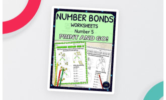 Number Bonds for 5 Worksheets