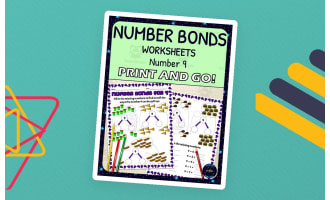 Number Bonds for 9 Worksheets